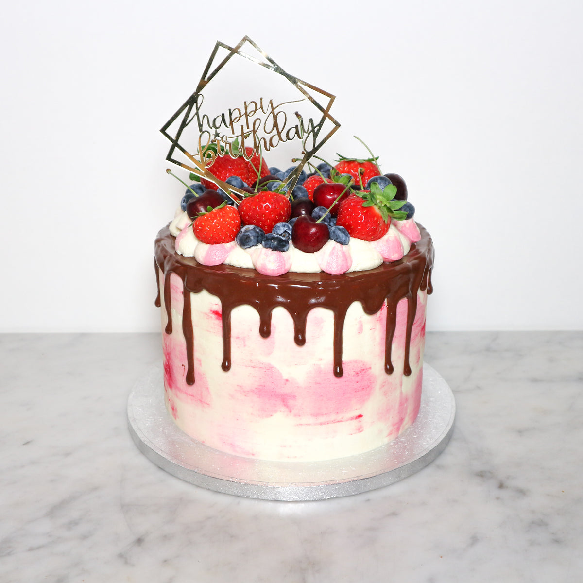 Drip Cake With Fruits - Birthday Cake – Cake N Chill Dubai