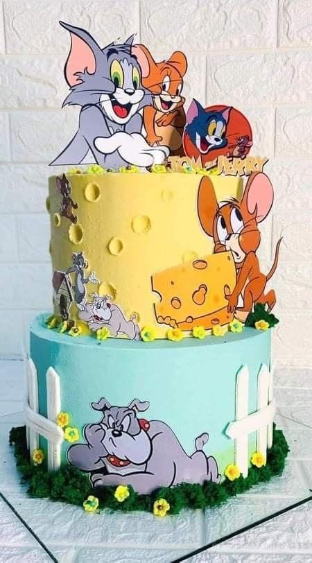 Tom and Jerry Photo Cake. Cake Designs for Kids. Noida & Gurgaon – Creme  Castle