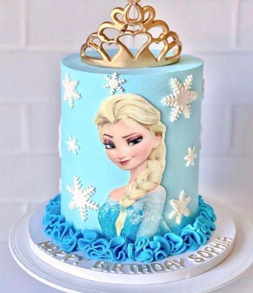 Order 1.5 KG Fantasy for frozen elsa theme cake Online From  munflowersncakes,bangalore