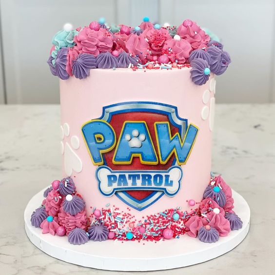 1 Cake topper Happy Birthday - Pat Patrouille